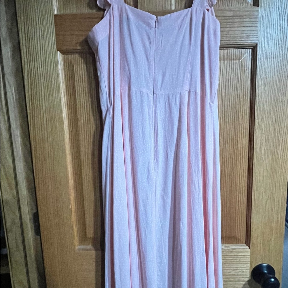 LOFT Pink Polka Dot Dress - Picture 4 of 8